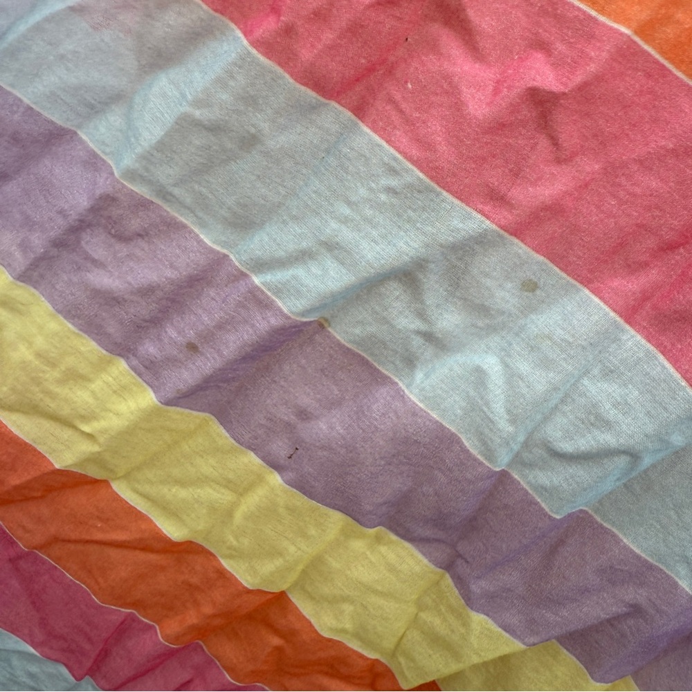 RTR Tara Jarmon Rainbow Colorful Stripey‎ 3/4 Sleeve Midi Dress Sz 38 / US 6 - Picture 10 of 13